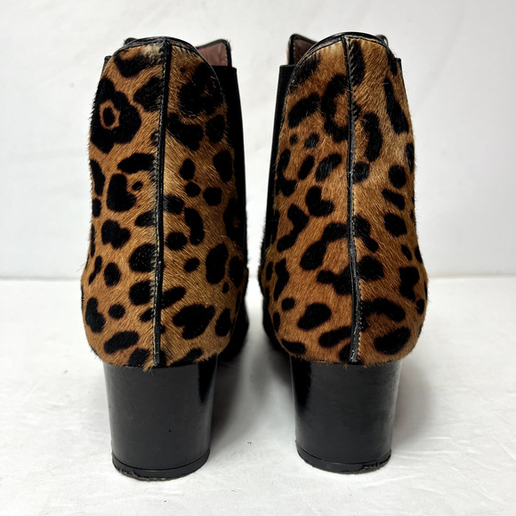 Tabitha Simmons Chelsea Boots Womens 7 Shadow Leopard Print Calf Hair Brown - Picture 4 of 16